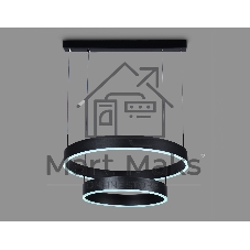 Светильник Ambrella light FA6612/2 BK черный 85W D400/600*730 (ПДУ РАДИО 2.4G)