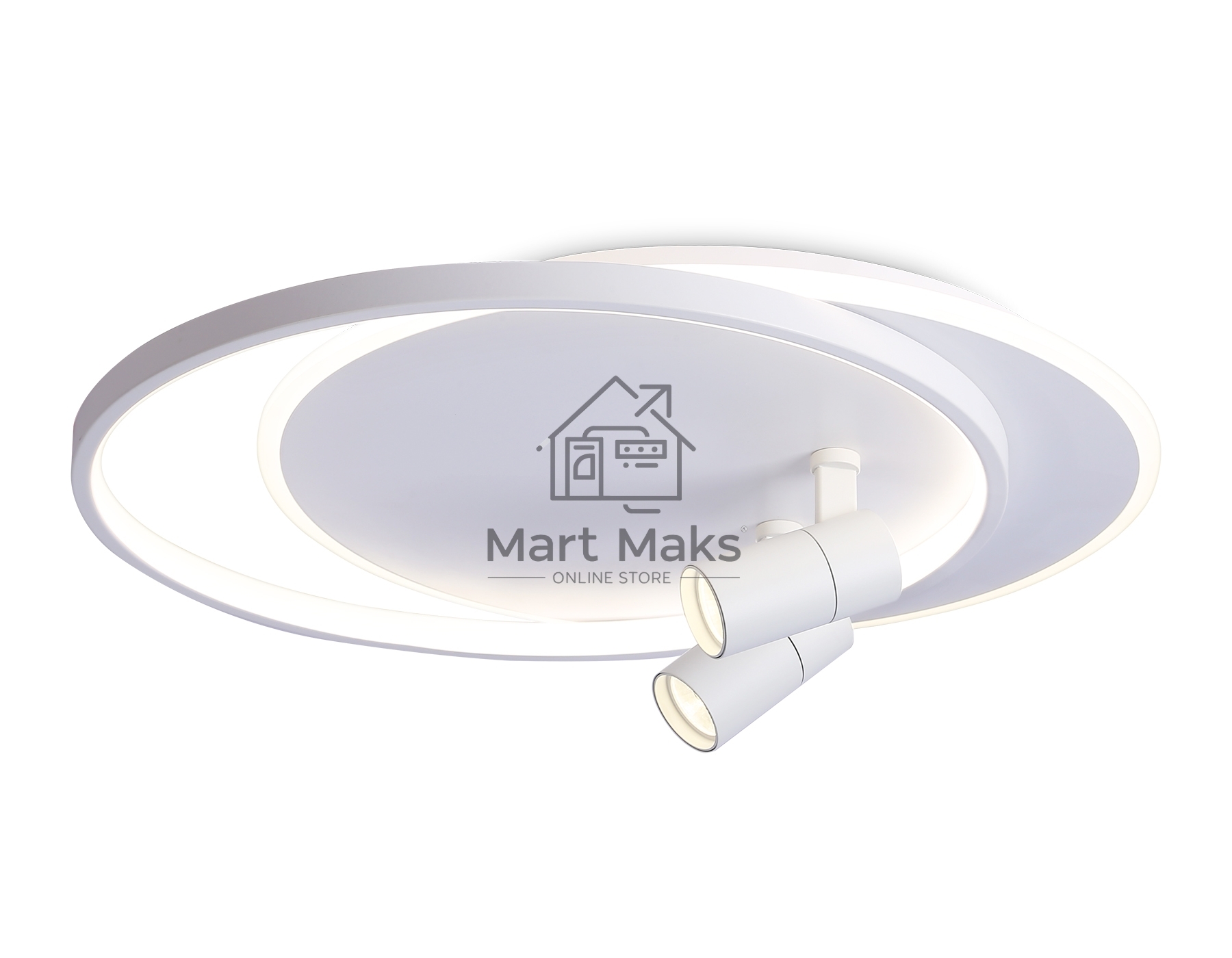 Светильник Ambrella light FL51391/1+2 WH белый 3000K-6400K 65W 560*480*120 (ПДУ РАДИО 2.4G)