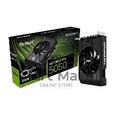 Видеокарта Palit GeForce RTX 5050 StormX OC, NVIDIA RTX 5050, 8 ГБ GDDR6, 128 бит, PCI-e 5.0, 1xHDMI, 3xDP, 2617 МГц
