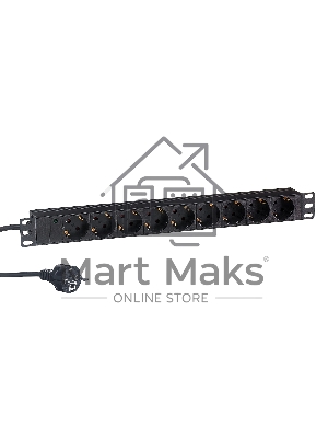 Блок розеток горизонтальный ExeGate ServerPro PDU-19H902 Al-9S-EU1.8, 19