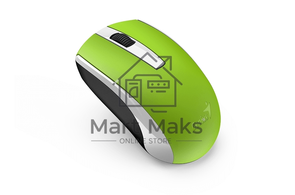 Мышь беспроводная Genius ECO-8100 зеленый, 1600 dpi, радиоканал, USB, кнопки - 3