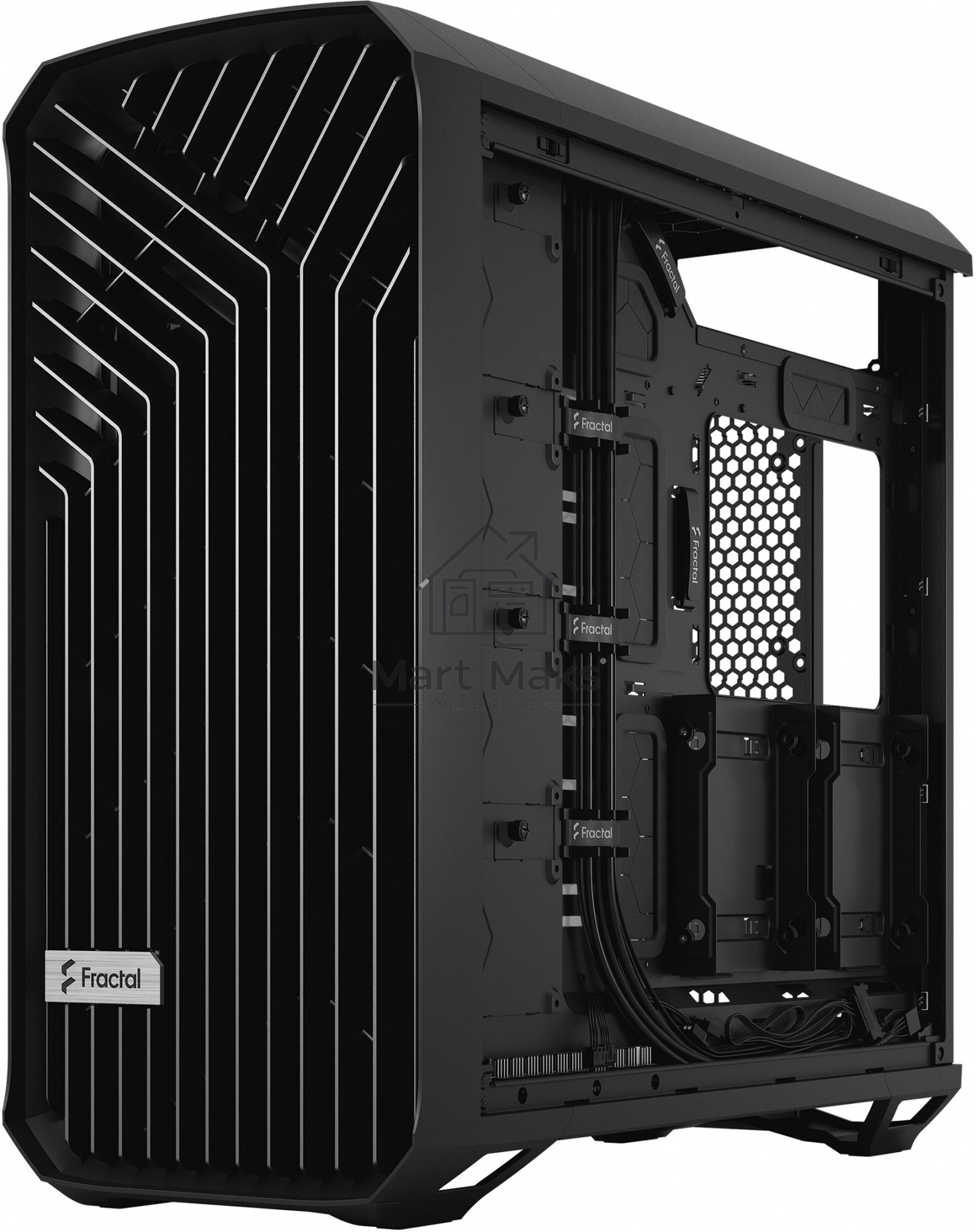 Компьютерный корпус Fractal Design Torrent Black TG Light Tint / E-ATX, TG, 2x3.5, 4x2.5, 7xPCI, 1xUSB-C, 2xUSB3.0 / 2x180mm, 3x140mm fans inc. / FD-C-TOR1A-01