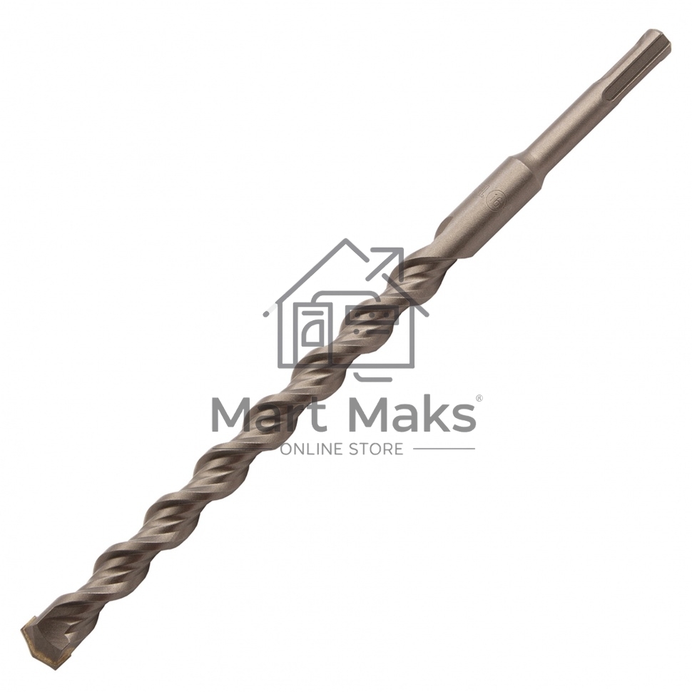 Бур по бетону, двойная спираль, Cobalt W-tip, 16x260 мм, SDS PLUS Denzel