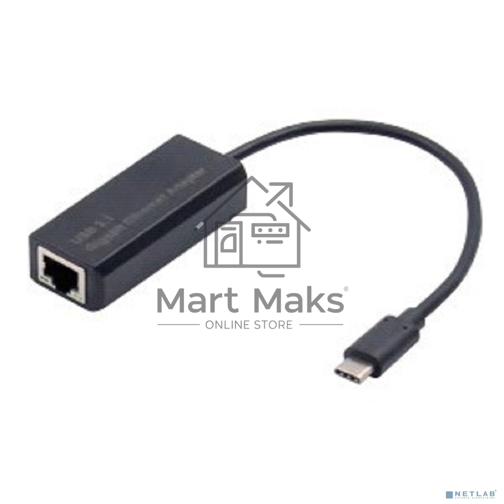 Кабель-адаптер ExeGate EX283721RUS EXE-736 USB3.0 Type C --> UTP 1000Mbps AX88179