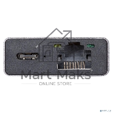 Адаптер VCOM CU459 Type-Cm --> RJ-45+2USB3.0(f) + PD100 Вт Alum Shell