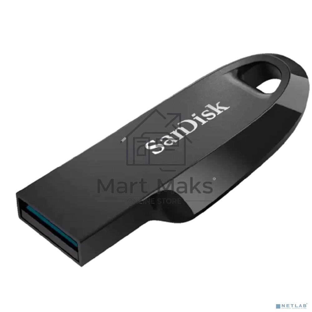 Флешка USB R/W 128GB SanDisk CZ550 Ultra Curve, USB 3.2 черный