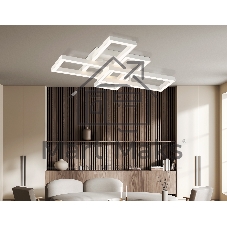 Потолочный светодиодный светильник Ambrella light FA1001/2+2 WH белый 65W 3000K-6400K 550*453*130 (ПДУ ИК)