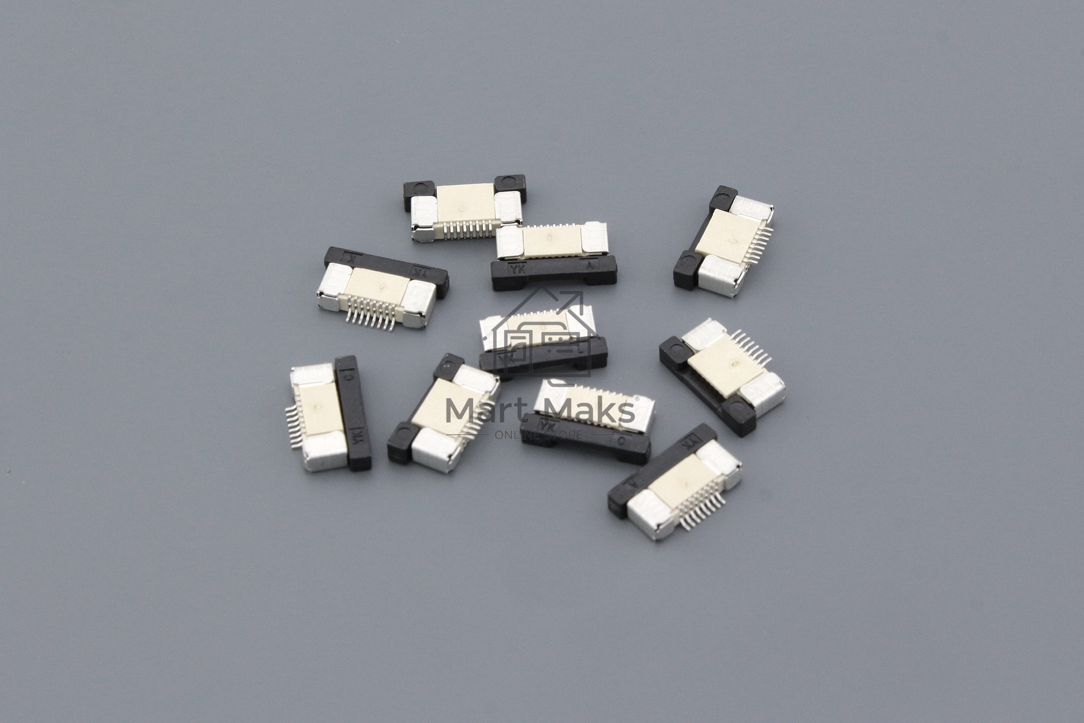 Разъем FPC Half Coverage Bottom Contact 0.5K-BX-8PWB 8 pin высота 2мм шаг 0,5мм 10 шт
