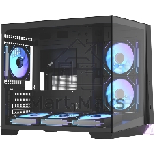 Корпус Formula Crystal Z4M Plus черный без БП mATX 3x120mm 1xUSB3.0 audio bott PSU