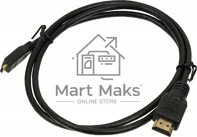 Кабель HDMI Ver.1.4 черный jack HDMI19 (m)/HDMImicro (m) 1м позолоченные контакты