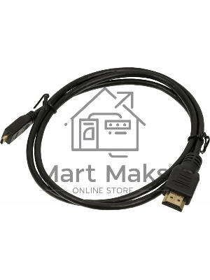 Кабель HDMI Ver.1.4 черный jack HDMI19 (m)/HDMImicro (m) 1м позолоченные контакты
