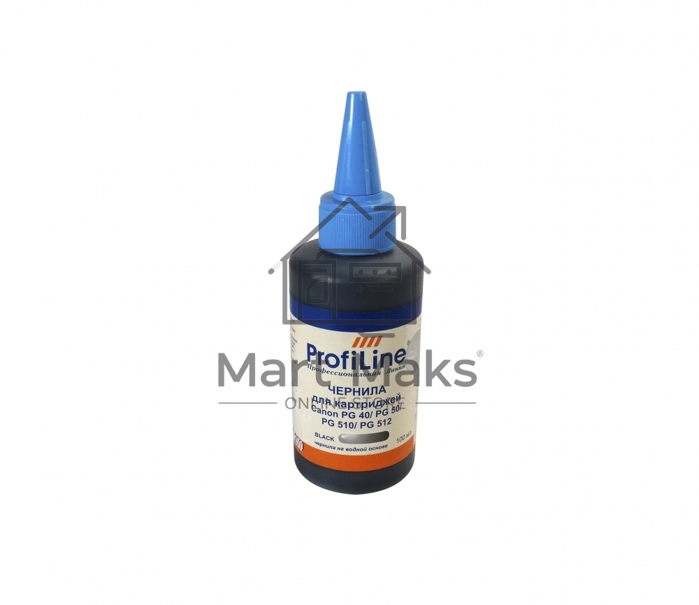 Чернила ProfiLine PL-PG 40/PG 50/PG 510/PG 512 для Canon Pixma MP210/MP450/PM170/PM150/iP6220D/iP6210D/iP2200/iP1600/iP1800 черный 100 мл водн
