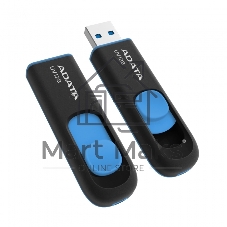Флешка USB ADATA UV128 (AUV128-128G-RBE), 128Gb, USB 3.0, R/W 100/30, черный/синий