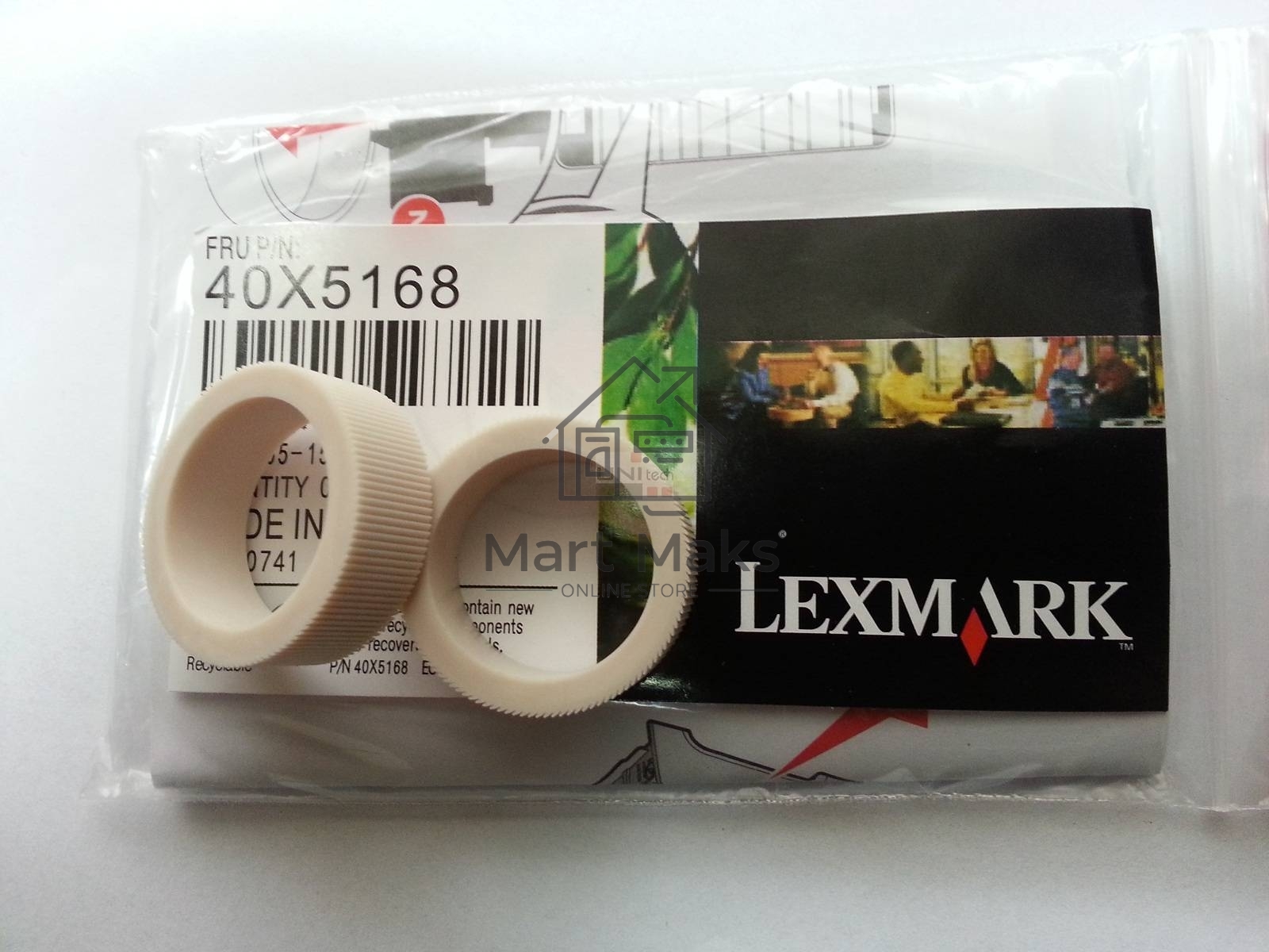 Набор резинок для роликов захвата Lexmark C54x/C73x/C74x/X54x/X73x/X74x/CS310/CS410/CS510/CX310/CX410/CX510, 2шт  (40X5168)