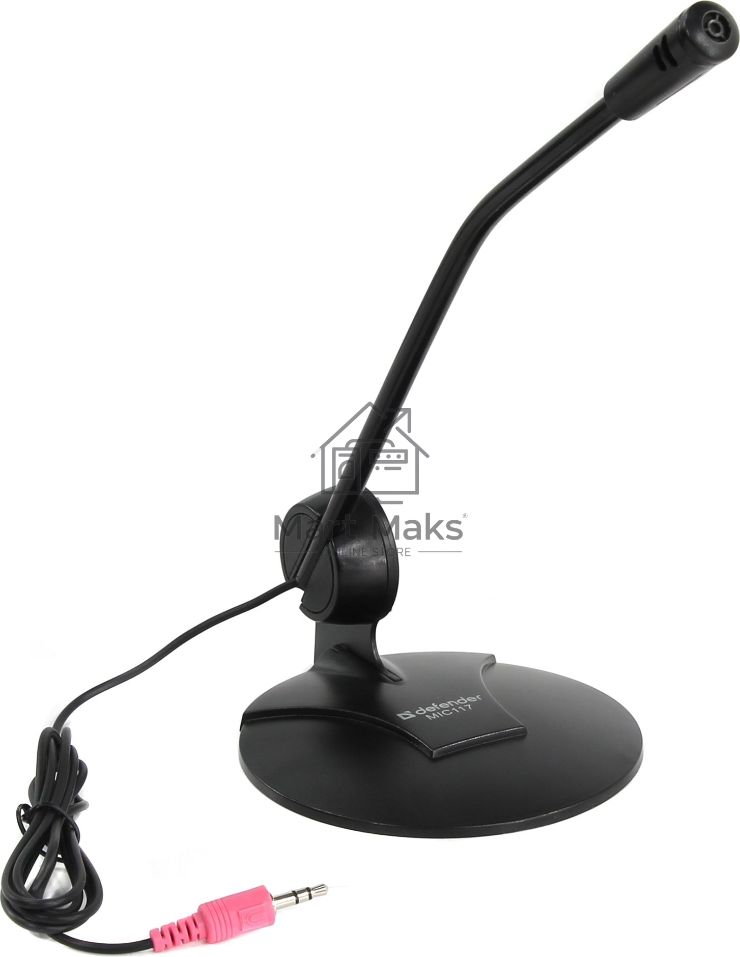Микрофон Defender MIC-117 черный, кабель 1.8 м