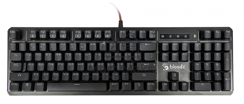 Клавиатура A4 B975 механическая черный USB Gamer LED (подставка для запястий)