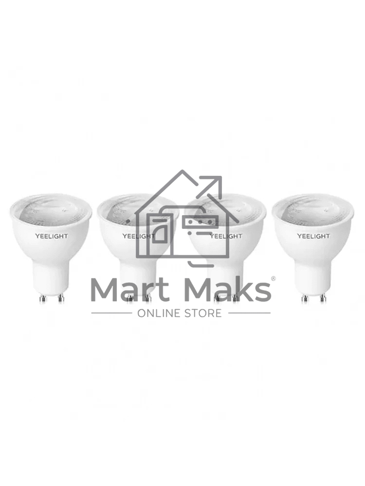 Умная светодиодная лампочка Yeelight GU10 Smart bulb W1(Dimmable) - упаковка 4 шт.