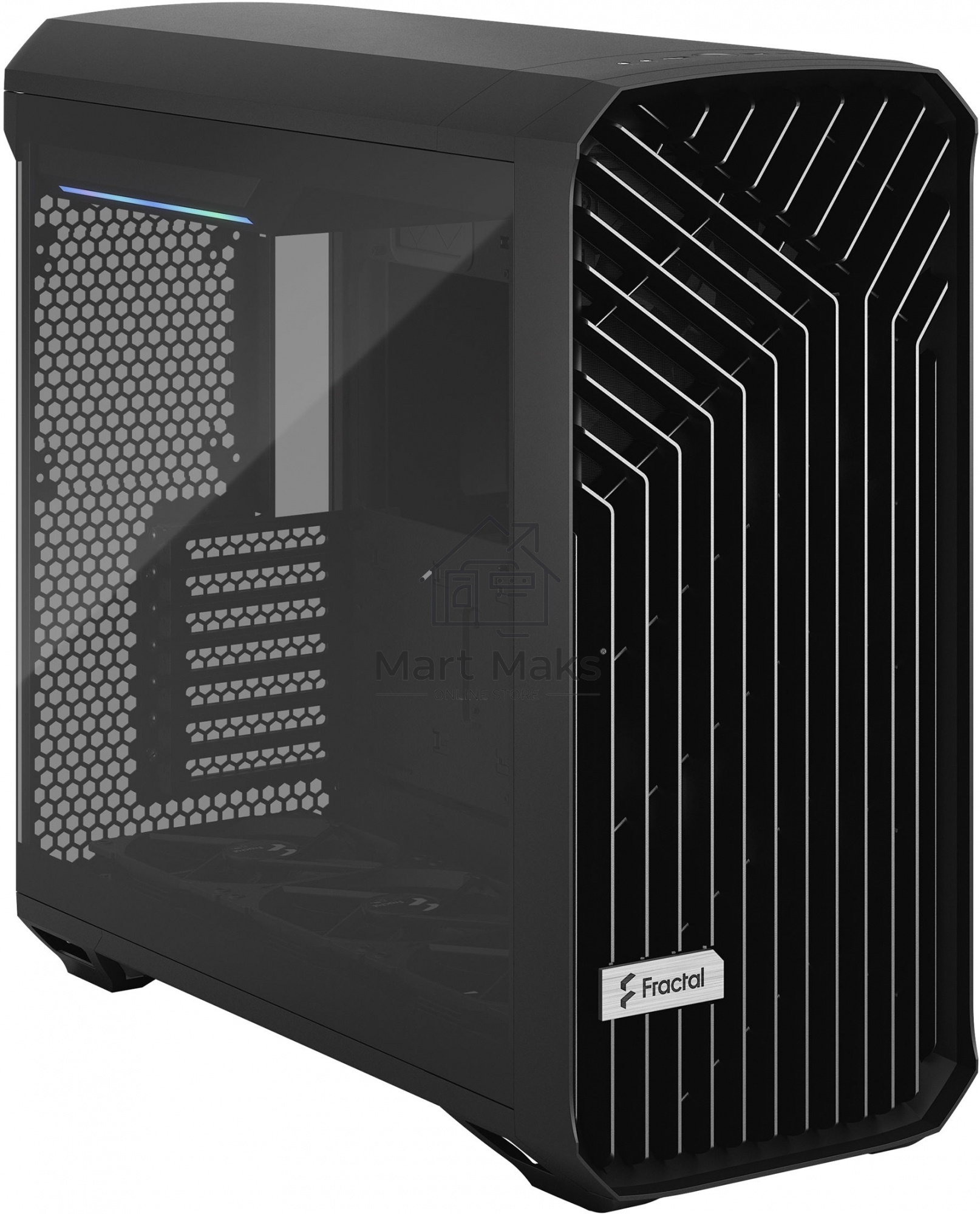 Компьютерный корпус Fractal Design Torrent Black TG Light Tint / E-ATX, TG, 2x3.5, 4x2.5, 7xPCI, 1xUSB-C, 2xUSB3.0 / 2x180mm, 3x140mm fans inc. / FD-C-TOR1A-01