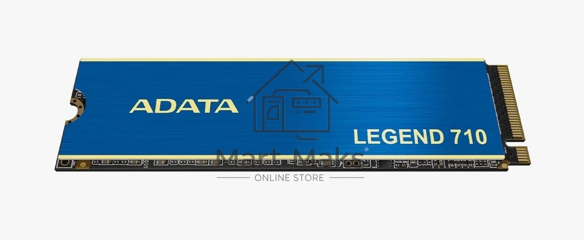 Накопитель SSD ADATA LEGEND 710, 512Gb, PCIe 3.0 x4, M.2 2280, NVMe, R/W 2400/1600, с радиатором