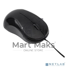 Мышь проводная Oklick 115SR черный, 1000 dpi, USB, кнопки - 3