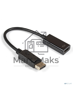 Кабель-переходник ExeGate EX284921RUS DisplayPort-HDMI ExeGate EX-DPM-HDMIF-0.15 (20M/19F, 0,15м)