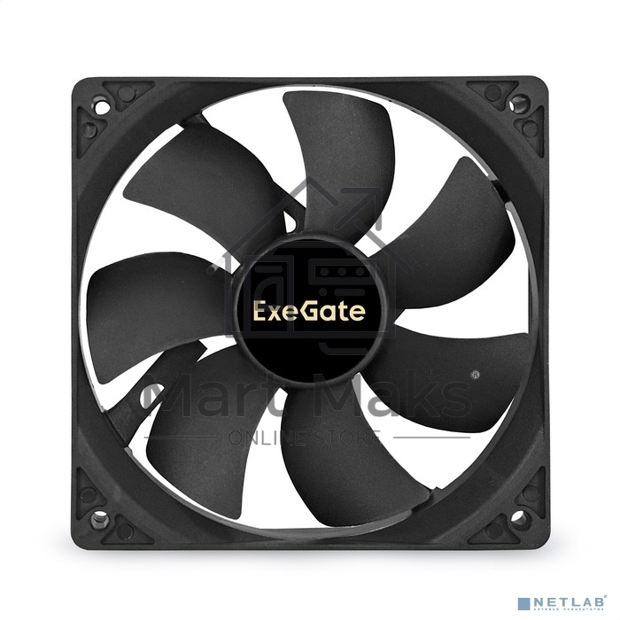 Вентилятор для корпуса ExeGate EX12025S2P черный, 120 мм, 1500 об/мин, 24 дБ, 2 pin