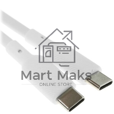 Кабель Qumo, Type С - Type C, 1м, 20В, 5А, 100 Вт, опл. PVC/пружинка у коннектора, кон. PVC, черный