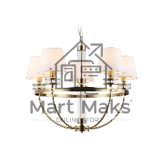 Люстра Ambrella light LH71251/5 BS/WH латунь/белый E14/5 max 40W D700*990