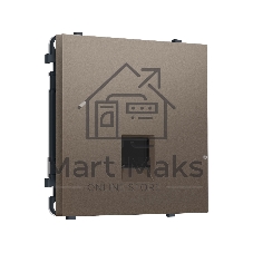 Комплект механизма компьютерной розетки SIGMA Темная бронза матовый RJ-45 (8P8C) CAT6 с/ш QUANT PRO (SP6420, PR188)