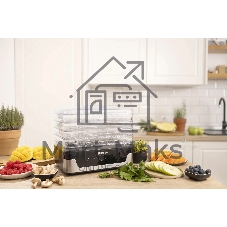 Сушка для фруктов и овощей Gorenje FDK400DE 5под. 240Вт нержавеющая сталь
