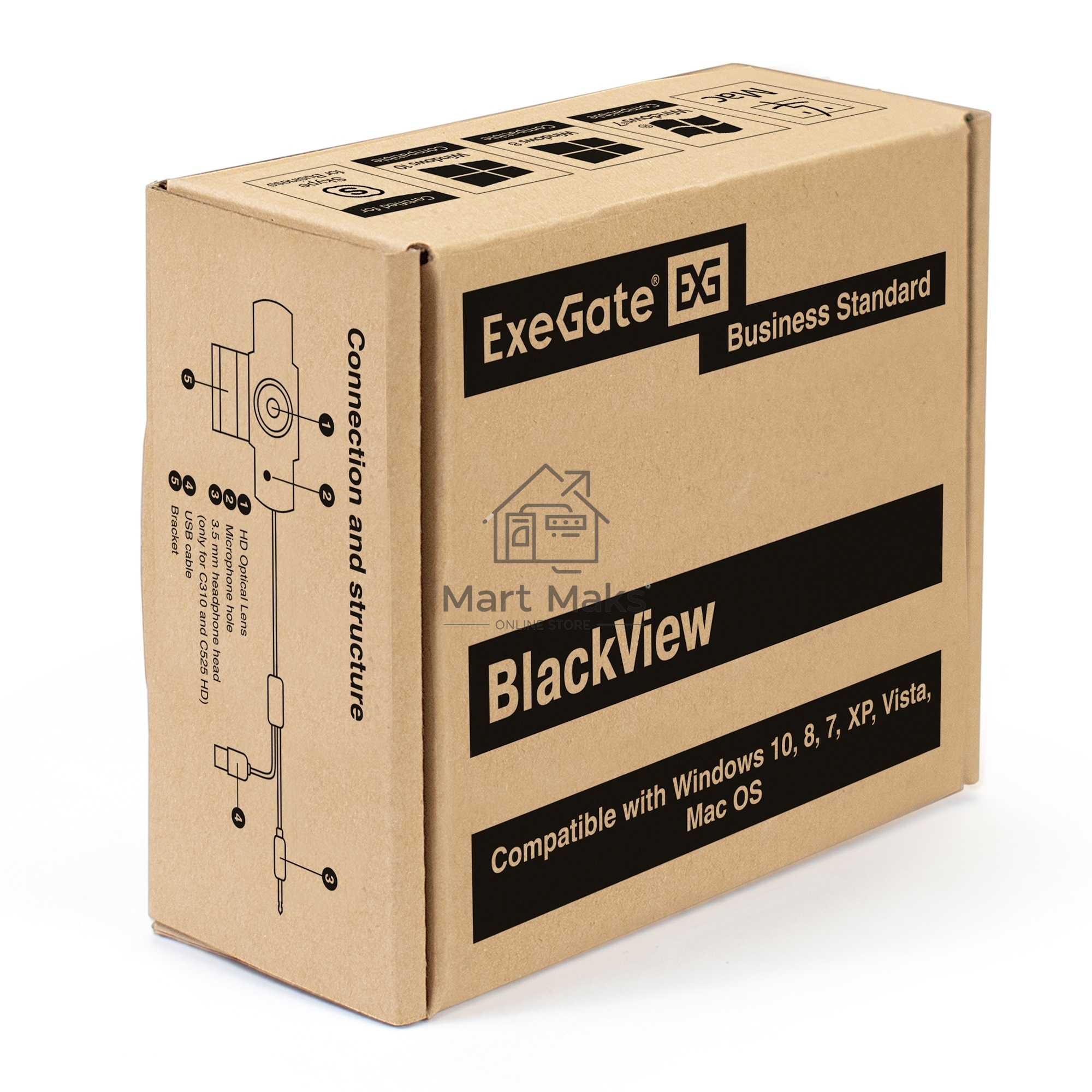 Веб-камера ExeGate EX287385RUS BlackView C525 HD