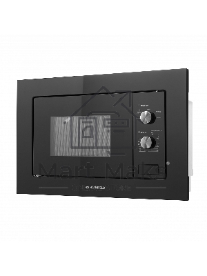 Микроволновая печь встраиваемая Maunfeld MBMO.20.1PGB черный, 20 л, 800 Вт, переключатели - поворотный механизм