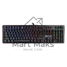 Клавиатура проводная A4 B975 механическая черный USB Gamer LED (подставка для запястий)