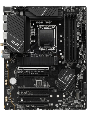 Материнская плата MSI PRO B760-P WIFI DDR4, LGA 1700, Intel B760, 4xDDR4, 4xSATA, 2xM.2, 1xPCIe 4.0 x16, 1xPCIe 4.0 x4, 3xPCIe 3.0 x1, 1xHDMI, 1xDP, 1xRJ45 2.5Gb, Wi-Fi 6E, Bluetooth 5.3, 1xUSB-C 3.2 Gen 2, 2xUSB-A 3.2 Gen 2, 4xUSB-A 2.0, 5x3.5мм, TOSLINK