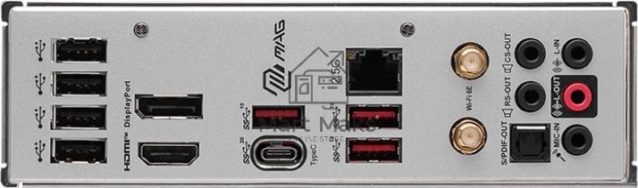 Материнская плата MSI MAG B760M MORTAR WIFI II, LGA 1700, Intel B760, 4xDDR5, 4xSATA, 3xM.2, 1xPCIe 5.0 x16, 1xPCIe 4.0 x4, 1xHDMI, 1xDP, 1xUSB Type-C, 1x2.5Gb LAN, 3xUSB-A 2.0, 3xUSB-A 3.2 Gen 2, 5x3.5 мм, 7.1, mATX