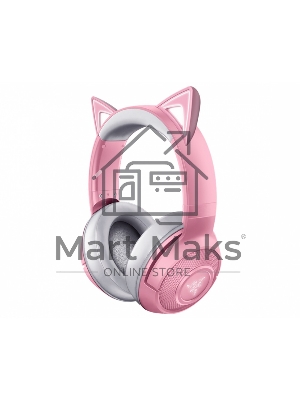 Беспроводные наушники Razer Kraken Kitty V2 BT Quartz Edition розовый, охватывающие, Bluetooth, RGB-подсветка (ушки), до 40 ч