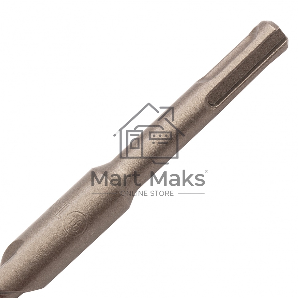 Бур по бетону, двойная спираль, Cobalt W-tip, 16x260 мм, SDS PLUS Denzel