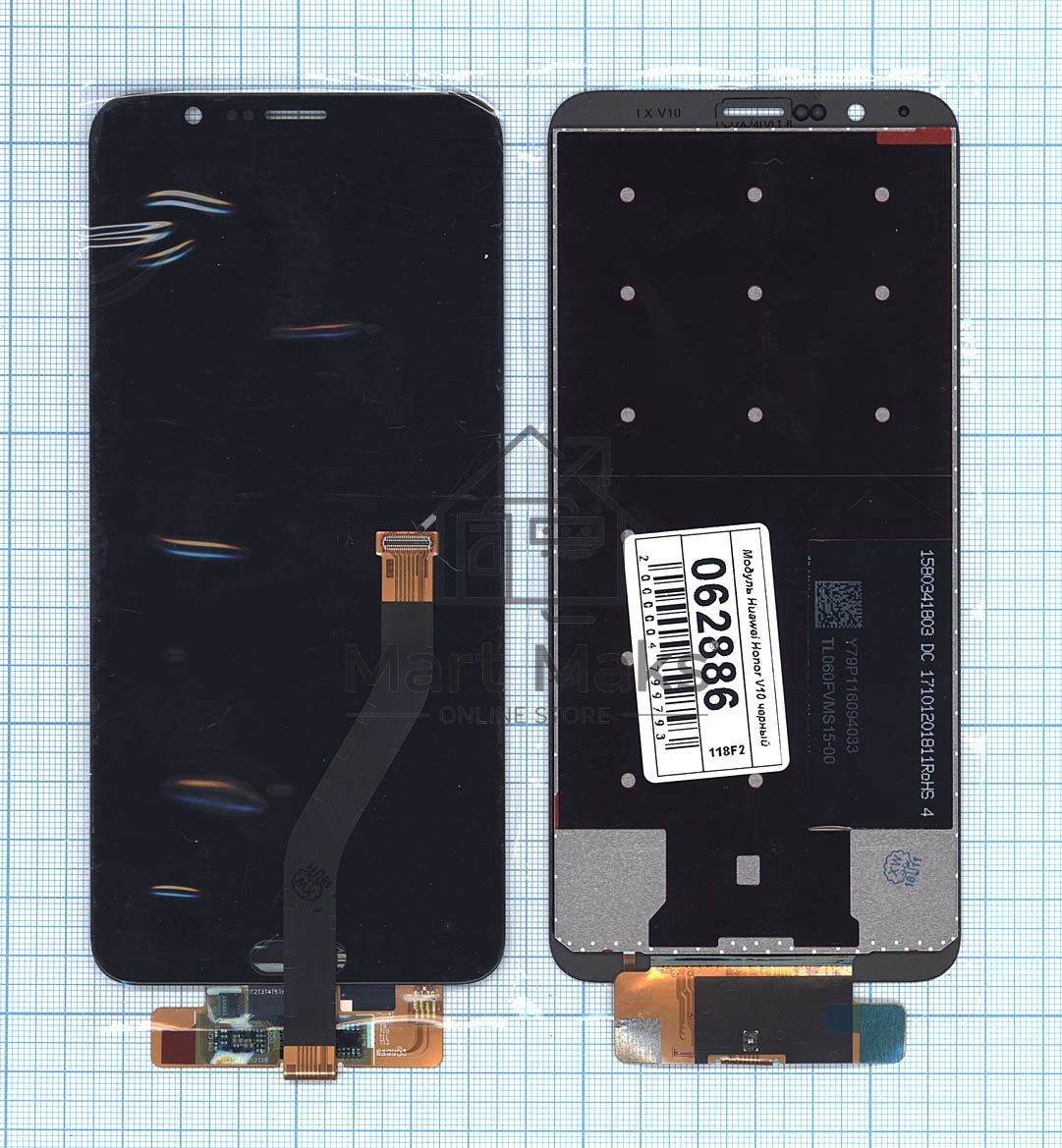 Дисплей для Huawei Honor View 10, черный