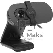 Веб-камера Logitech Brio 90 1920x1080, 30 кадр/с, USB Type-A, микрофон, крепление на мониторе