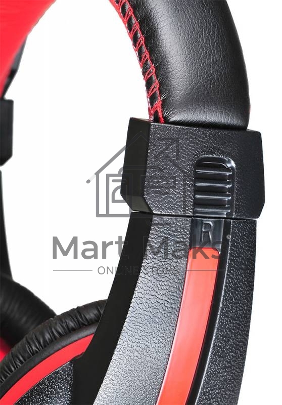 Наушники с микрофоном Oklick HS-L200 черный/красный 2м мониторы оголовье (Y-819)