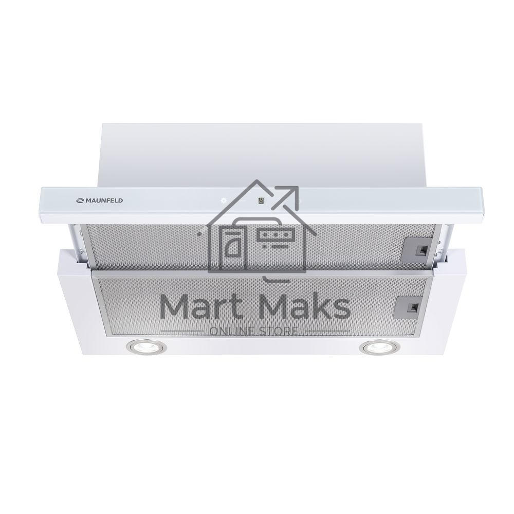 Вытяжка встраиваемая Maunfeld TS Touch Glass 50 белый, 50 см, 1000 куб. м/ч, 56 дБ