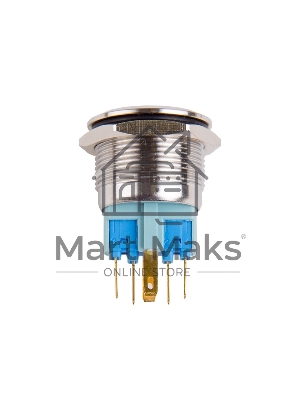 Кнопка антивандальная Ø22 12В Б/Фикс (5с) (ON)-OFF/(OFF)-ON подсв/красная Rexant