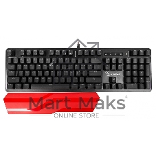 Клавиатура проводная A4 B975 механическая черный USB Gamer LED (подставка для запястий)