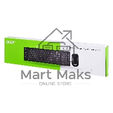 Комплект клавиатура+мышь Acer OKR030 беспроводной, USB, 1200 DPI, чёрный