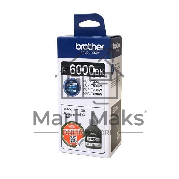 Чернила пигментные Brother BT6000BK черный (108 мл, 6000 стр.) для Brother DCP-T300/T500W/T700W
