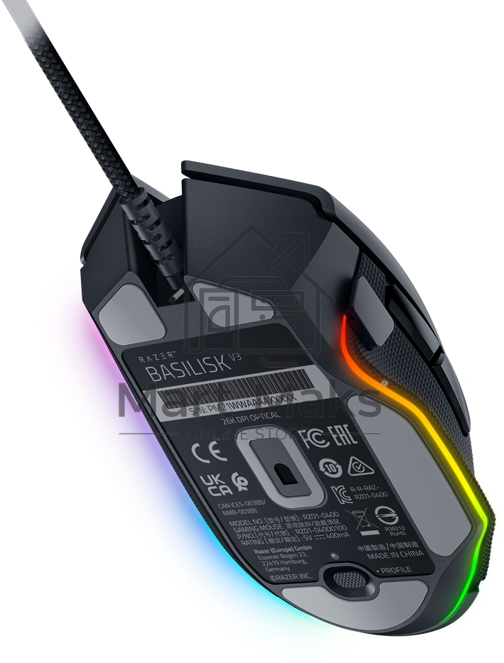Мышь проводная Razer Basilisk V3 черный, 26000 dpi, USB, кнопки - 11