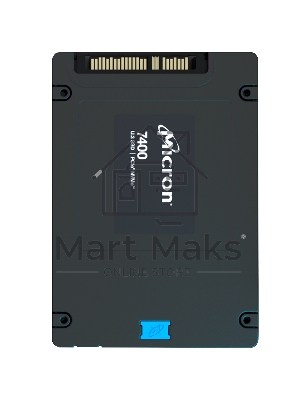 Накопитель SSD Micron 7400 PRO, 1920GB, SSD, U.3, NVMe, PCIe 4.0 x4, 3D TLC, R/W 6500/2200MB/s, IOPs 430 000/95 000, 3500TBW, DWPD 1 (5 лет)