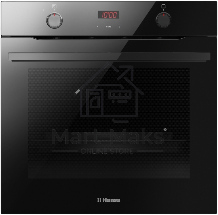 Встраиваемая электрическая духовка HANSA BOES684097, Дизайн X-Type. 9 режимов нагрева, программатор Easy Control, утапливаемые переключатели с подсветкой, телескопические направляющие, плавное закрытие дверцы Soft close, тройное остекление дверцы,система 