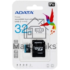 Флеш карта microSD 32Gb ADATA microSDHC Class 10 UHS-I A1 100/20 MB/s (SD адаптер)