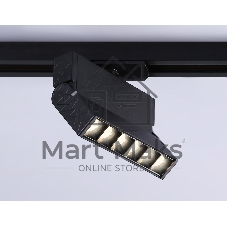 Трековый однофазный светодиодный светильник Ambrella light GL6813 BK черный LED 6W 3000K 24° 115*22*87